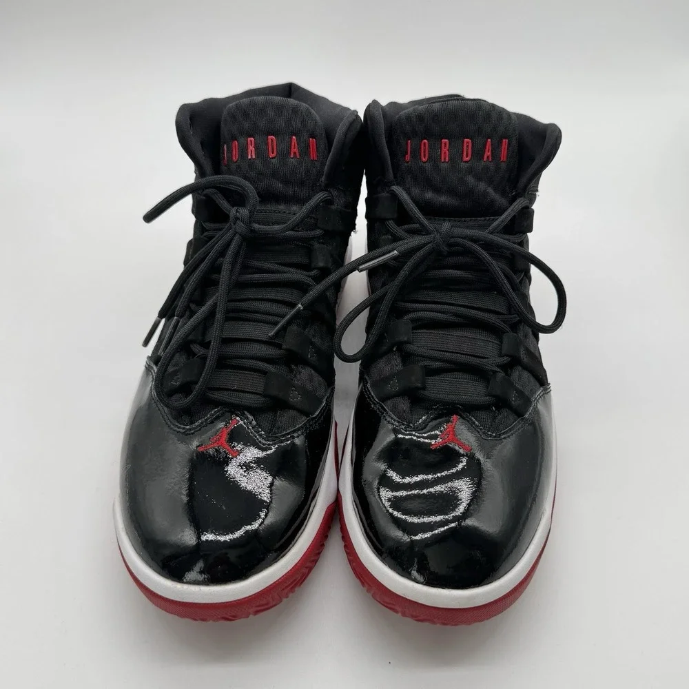 Jordan Max Aura Black Gym Red White AQ9084-006 Men's Size 9.5 Basketball Shoes